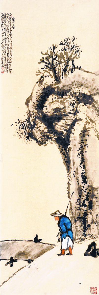 指画《渔夫图》